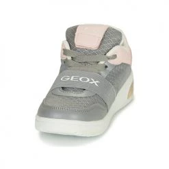 Chaussures Fille Baskets montantes Geox J XLED GIRL Gris / Rose -Baskets mode Soldes 23075358 500 C
