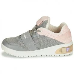 Chaussures Fille Baskets montantes Geox J XLED GIRL Gris / Rose -Baskets mode Soldes 23075358 500 D