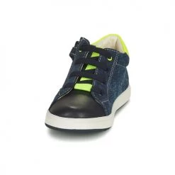 Chaussures Garçon Baskets basses Geox B BIGLIA B. B - NAPPA+DENIM SL Marine -Baskets mode Soldes 23075362 500 C