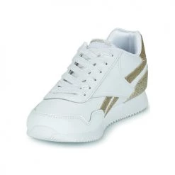 Chaussures Fille Baskets basses Reebok Classic REEBOK ROYAL CL JOG Blanc / Doré -Baskets mode Soldes 23083676 500 C