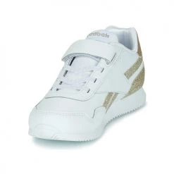 Chaussures Fille Baskets basses Reebok Classic REEBOK ROYAL CL JOG Blanc / Doré -Baskets mode Soldes 23083679 500 C