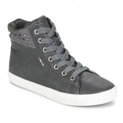 Chaussures Fille Baskets montantes Geox KIWI GIRL Gris
