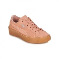 Chaussures Fille Baskets basses Puma SUEDE PLATFORM JEWEL PS Rose