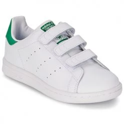 Chaussures Enfant Baskets basses adidas Originals STAN SMITH CF C Blanc / vert