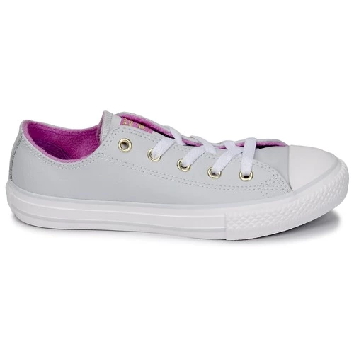 Chaussures Fille Baskets montantes Converse CHUCK TAYLOR ALL STAR HI Pure Platinum/Fuchsia Glow/White 2 Chaussures Fille Baskets montantes Converse CHUCK TAYLOR ALL STAR HI Pure Platinum/Fuchsia Glow/White – Image 2