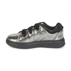 Chaussures Fille Baskets basses Geox J DISCOMIX GIRL Argenté -Baskets mode Soldes 8324444 500 D