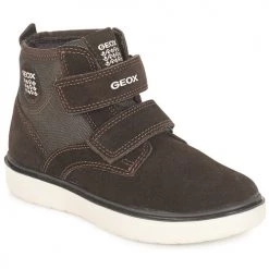 Chaussures Garçon Baskets montantes Geox J RIDDOCK BOY Marron / Marine