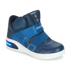 Chaussures Garçon Baskets basses Geox J XLED BOY Marine
