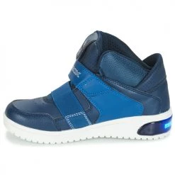 Chaussures Garçon Baskets basses Geox J XLED BOY Marine -Baskets mode Soldes 8324556 500 D