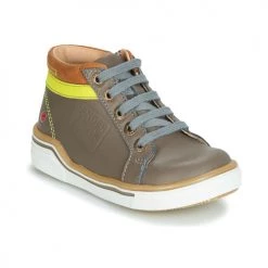 Chaussures Garçon Baskets montantes GBB QUITO Gris / Jaune