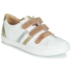 Chaussures Fille Baskets basses GBB MADO Blanc / Doré